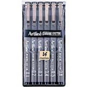 Drawing System Pens 6pk<br>.1mm, .2mm, .3mm,.4mm, .5mm, .8mm<br>EK-230