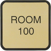 G53 - Designer Wall & Door Sign - (BROWN) Frame<br>4" x 4"