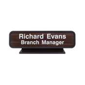 K23 - K23 - Designer Desk Sign - (BROWN) Frame<br>2" x 8"