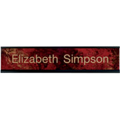 K37 - K37 - Standard Aluminum Desk Sign - (BLACK) Frame<br>2" x 10"