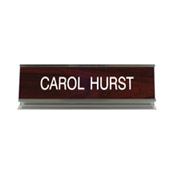 K51 - Pedestal Aluminum Desk Sign - (SILVER) Frame<br>2" x 8"