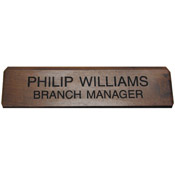 K83 - K83 - Engraved Walnut Desk Sign<br>2" x 10"